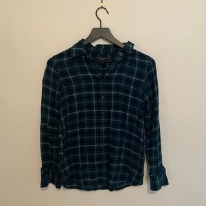 Green Plaid Button Up